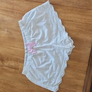 Girly Hicks Lace Sleep Shorts White